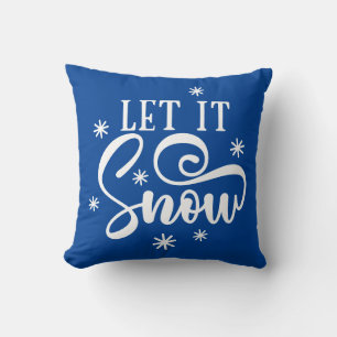 Reversible lassen Sie es mit Schneeflocken schwitz Kissen