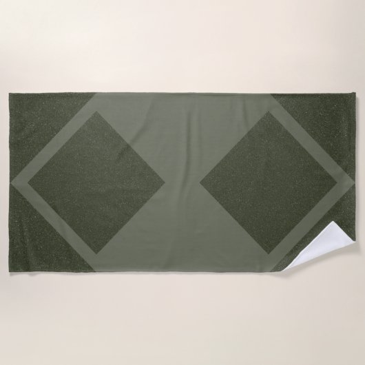 Reversible Look Diamond Beach Handtuch - Moos Gree (Vorderseite)