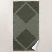 Reversible Look Diamond Beach Handtuch - Moos Gree (Vorderseite)
