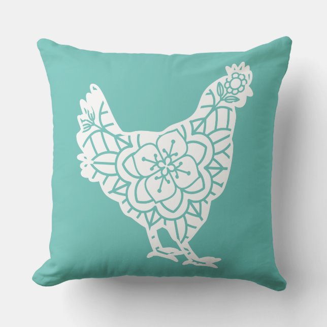 Reversible Mandala Chicken Kissen (Vorderseite)
