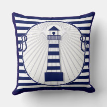 Reversible Marine Stripes Lighthouse Blau