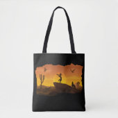 Reversible Native American Kokopelli Tote Bag Tasche (Vorderseite)