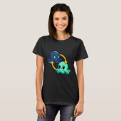 Reversible Octopus Emotional Switch Leisure T-Shirt (Vorne ganz)