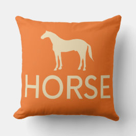 Reversible Orange & Cream Horse Reittiere Kissen