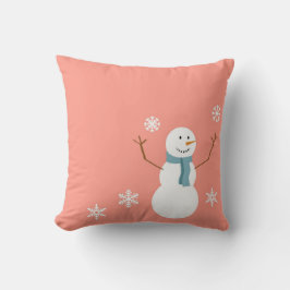 Reversible Peach Snowman Weihnachtsbaum Kissen
