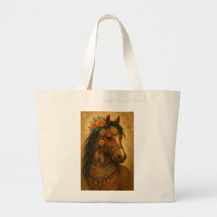 Reversible Pferdedrucke - Tasche