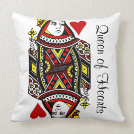 Reversible Queen of Hearts Design Throw Kissen