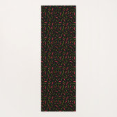 Reversible Red and Black Chili Pepper Print Yogamatte (Rückseite)