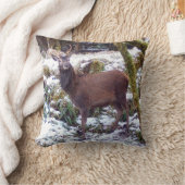 Reversible Red Deer Stag in Snow Kissen (Decke)