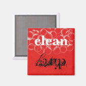 Reversible Red Dirty Clean Geschirrspülmaschine Ma Magnet (Vorderseite/Rückseite)