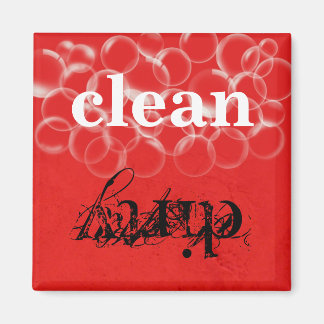 Reversible Red Dirty Clean Geschirrspülmaschine Ma Magnet