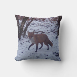 Reversible Red Fox in Schneekissen Kissen