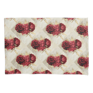 Reversible Rose Vintage lila Collage Kissenbezug