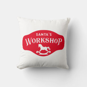 Reversible Santa's Workshop Kissen