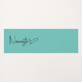 Reversible Schwarz-Mini-Script-Namensgebung Yogamatte (Rückseite (Horizontal))