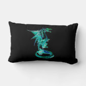 Reversible Sea Blue Dragon Lendenkissen (Rückseite)
