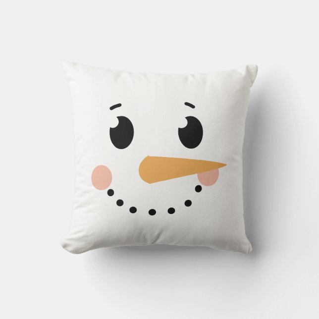 Reversible Snowman Face Kissen (Vorderseite)