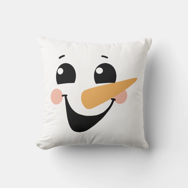 Reversible Snowman Face Kissen (Vorderseite)