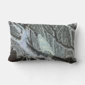 Reversible Spooky Buzzard auf Zweig Lendenkissen (Rückseite)