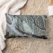 Reversible Spooky Buzzard auf Zweig Lendenkissen (Decke)