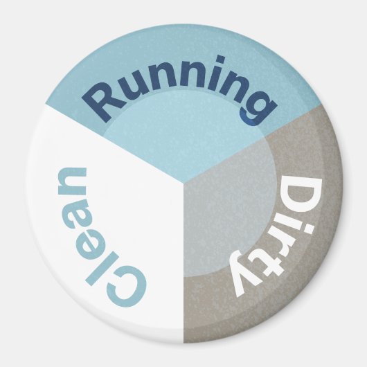 Reversible Spülmaschine läuft sauber, dunkelblau Magnet (Vorne)