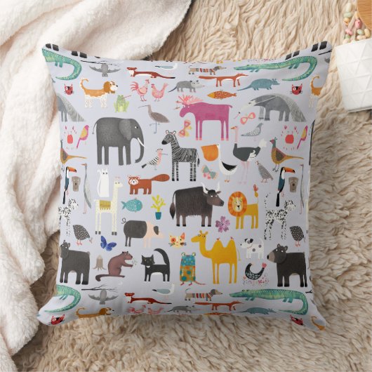 Reversible Tiermenagerie Kissen (Decke)