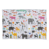 Reversible Tiermenagerie Kissenbezug (Vorderseite-Links)