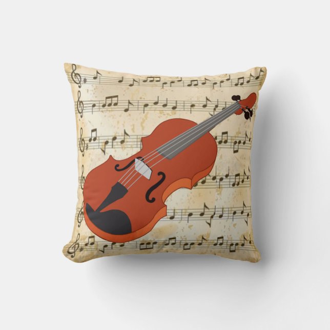 Reversible Violin Sheet Music Kissen (Vorderseite)
