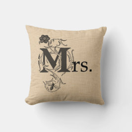 Reversible Wedding Pillow Mr. und Mrs. Kissen