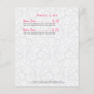 Reversible Weiß & Schwarz Vintage-Blumendamast Flyer
