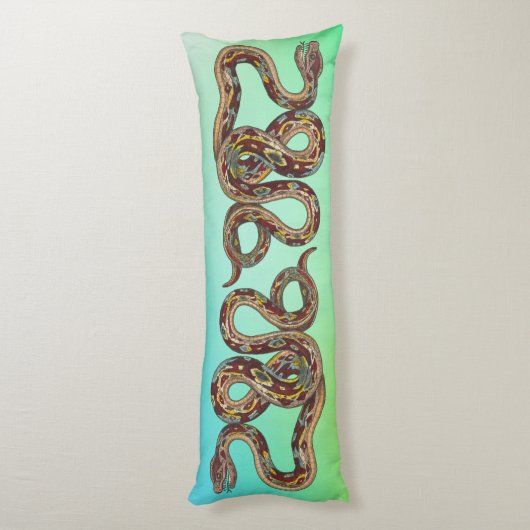 Reversible Wild Nature Boa Constrictor Schlange Seitenschläferkissen (Rückseite (Vertikal))