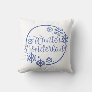 Reversible Winterwonderland mit Schneeflocken Kissen
