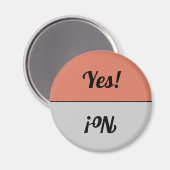 Reversible Yes & No Coral Gray Geschirrspülmaschin Magnet (Vorderseite/Rückseite)