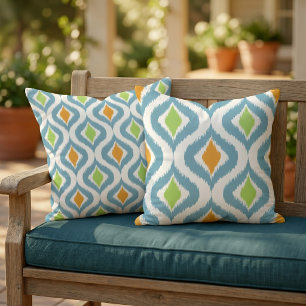 Reversibles, fettes, farbenfrohes, sommerliches Ik Kissen