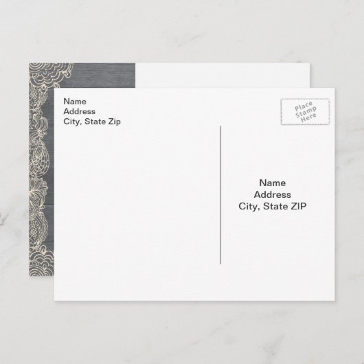 Revertierte rustikale Mason Jar UAWG Postkarten (Vorne/Hinten)