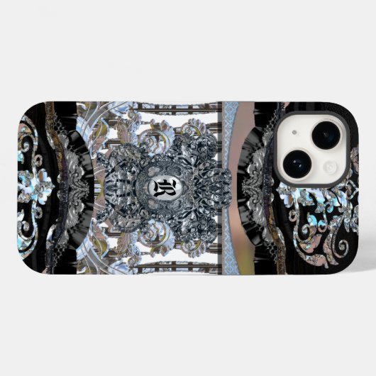 Revforth Elegant Monogram Case-Mate iPhone Hülle (Rückseite (Horizontal))