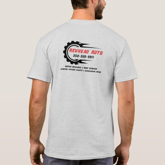 RevHead Auto T Shirt (Rückseite)