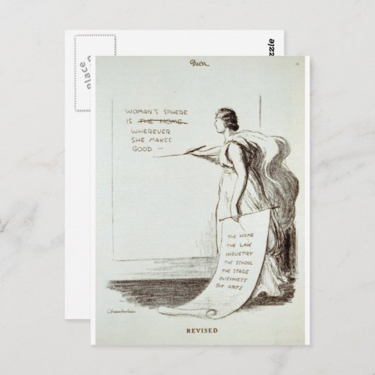 Revidierte Frauenquote Postkarte (Vorne/Hinten)
