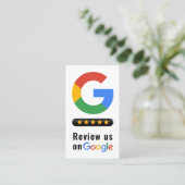 Review Google Review QR Code Google Ratings Visitenkarte (Stehend Vorderseite)