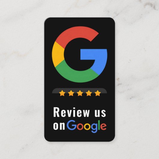 Review Google Review QR Code Google Ratings Visitenkarte (Vorderseite)