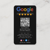 Review Google Review QR Code Google Ratings Visitenkarte (Rückseite)