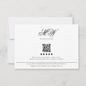 Review Order Packaging Insert Script Monogram Dankeskarte (Rückseite)