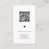 Review Simple Black and White Order Vielen Dank Visitenkarte (Rückseite)