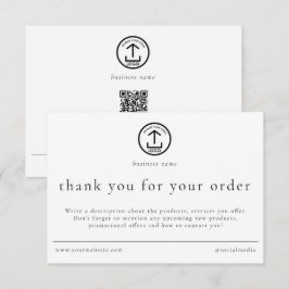 Review Thank You Order Packaging Business Logo Dankeskarte