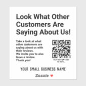 Reviews mit Kunden lesen und eine Überprüfung Verl Aufkleber (Blatt)