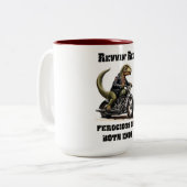 Revin' Rex Dinosaur Zweifarbige Tasse (Vorderseite Links)