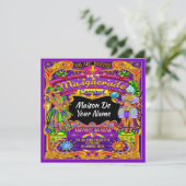 Revised Masquerade Mardi Gras Karneval Einladung (Stehend Vorderseite)