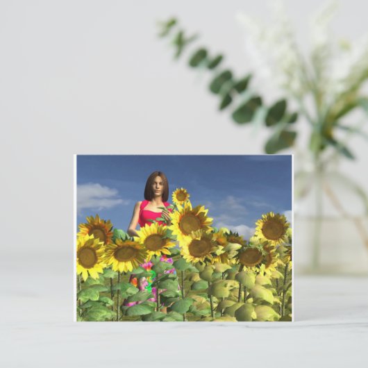 Revised Peyton Girl Spring Postkarte (Stehend Vorderseite)