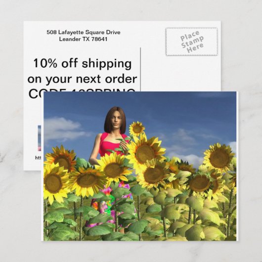 Revised Peyton Girl Spring Postkarte (Vorne/Hinten)