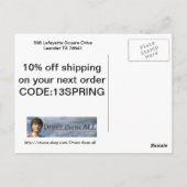 Revised Peyton Girl Spring Postkarte (Rückseite)